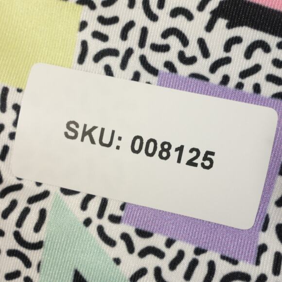 Bad Birdie Polo Shirt Mens Medium Multicolor Abstract All Over Print Golf 80s 90 - Picture 11 of 11